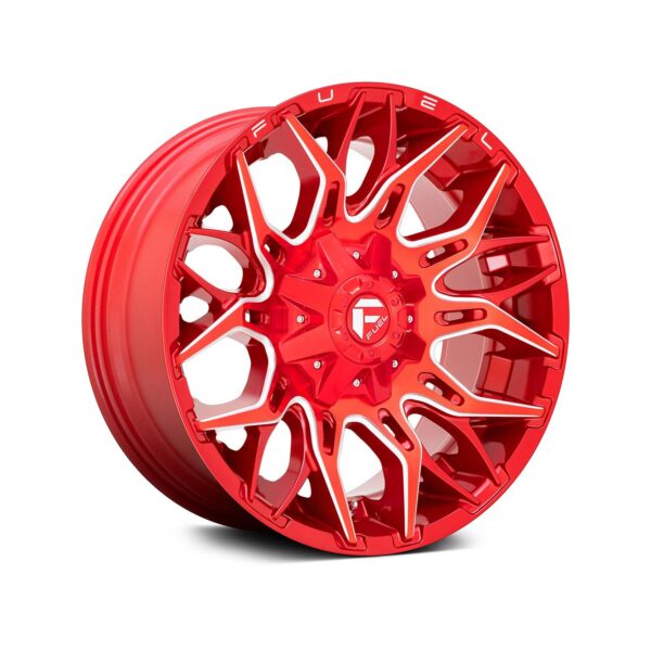 ⁦FUEL® - D771 TWITCH 1PC Candy Red with Milled Accents⁩ - الصورة ⁦2⁩