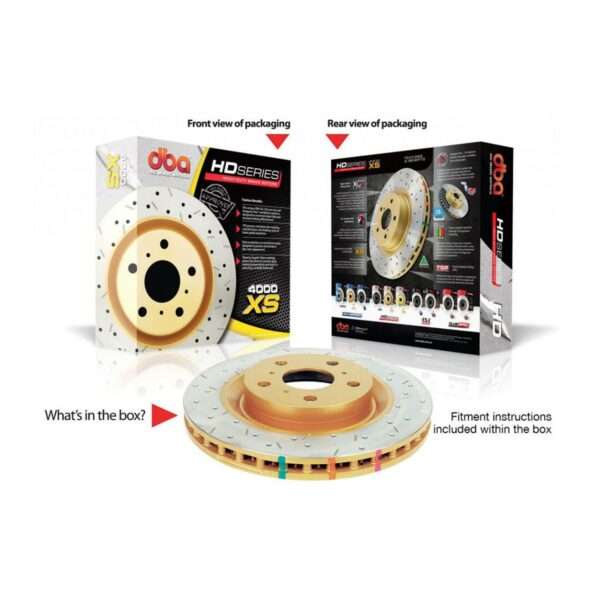 ⁦4000XS Drilled and Slotted Brake Rotor more details on⁩ - الصورة ⁦3⁩